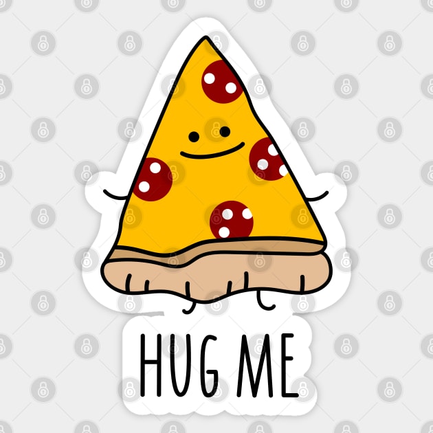 Hug me pizza Sticker by spontania